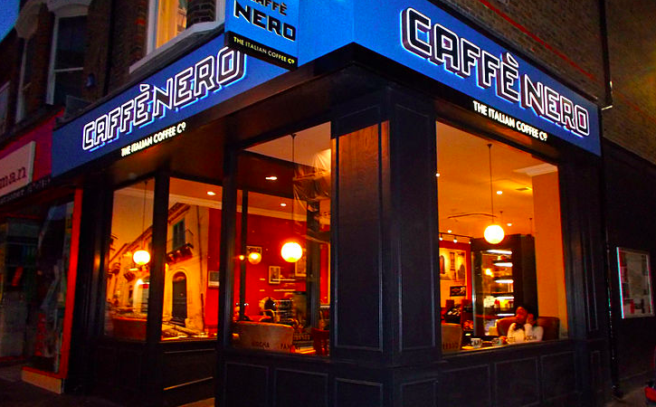 A photo of a branch of caffe nero