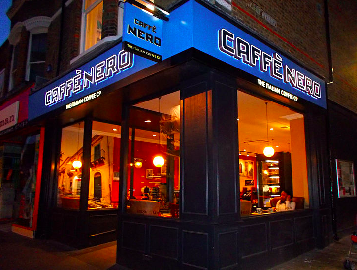 A photo of a branch of caffe nero