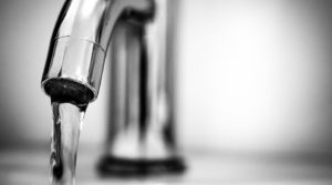 Water coming out of a tap