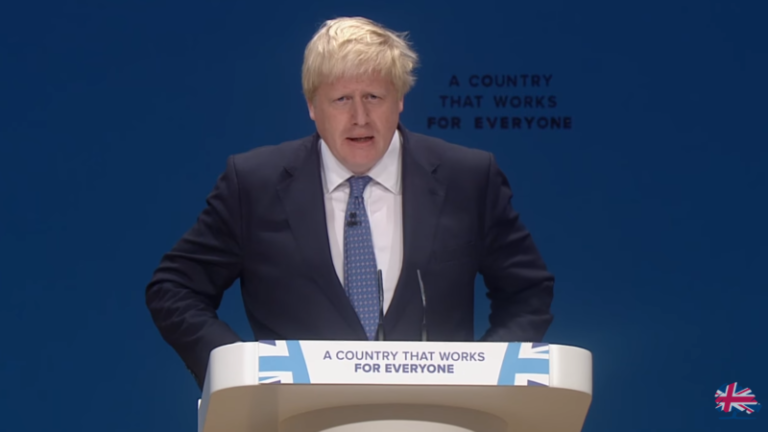 boris johnson speaks at event