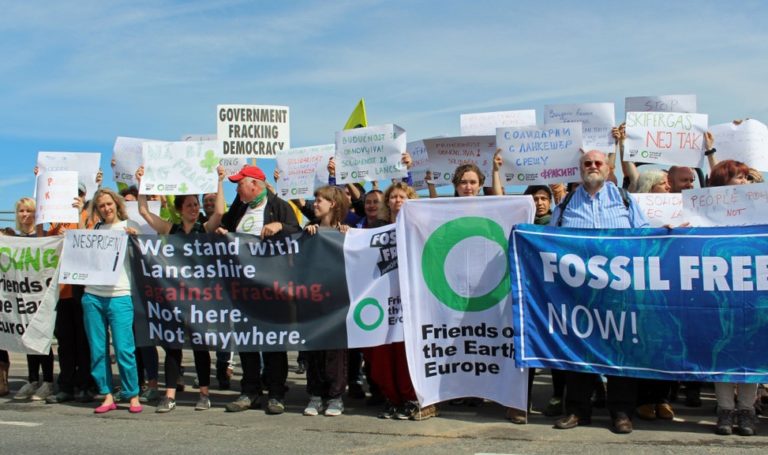 Anti fracking protesters