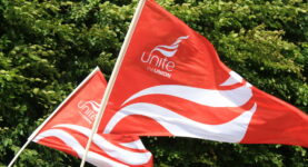 Two unite the union flags