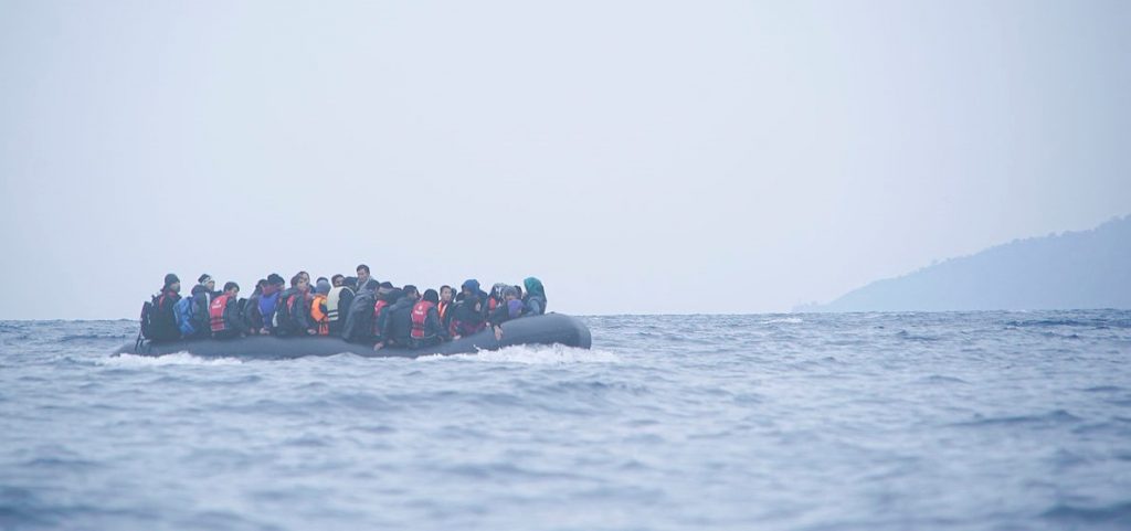 Migrants crossing the Channel