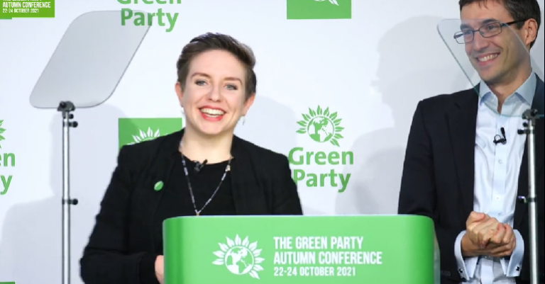 Green Party co-leaders Carla Denyer and Adrian Ramsay