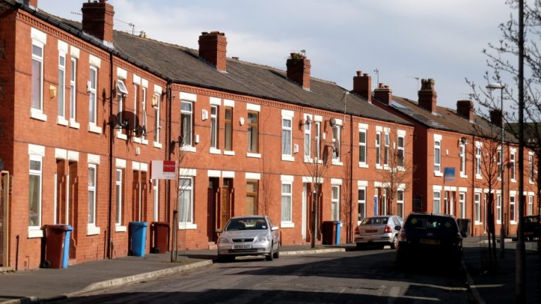 A row of houses UK