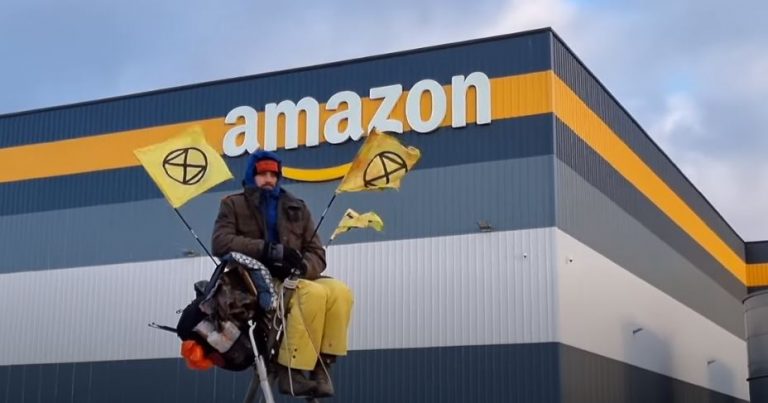 XR protestors blockade Amazon sites