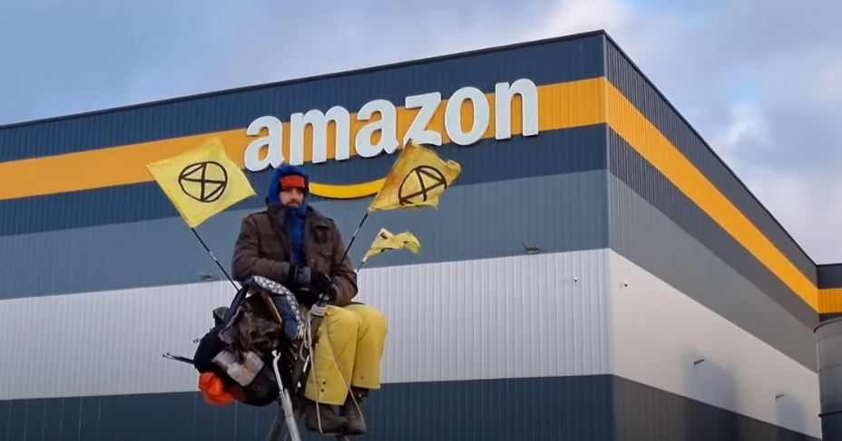 XR protestors blockade Amazon sites