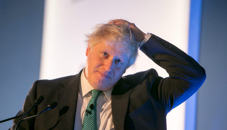 Boris Johnson scratching his head