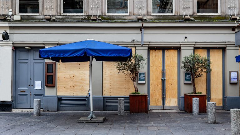 Boarded up pubs