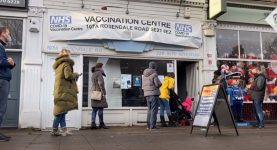 Vaccination centre in London