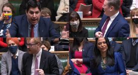 A collage of MPs speaking at PMQs