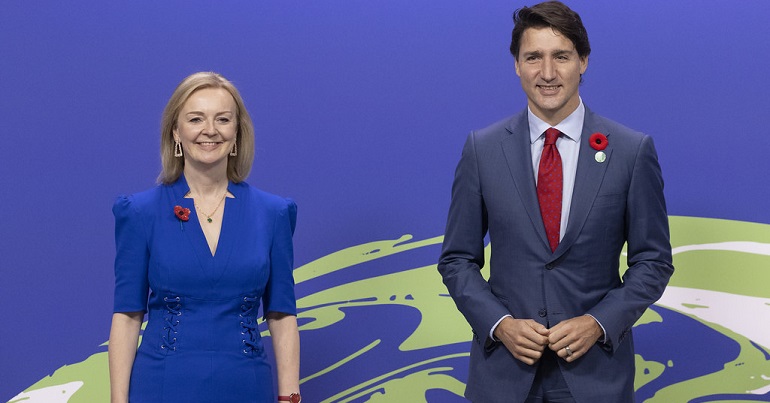Liz Truss and Justin Trudeau