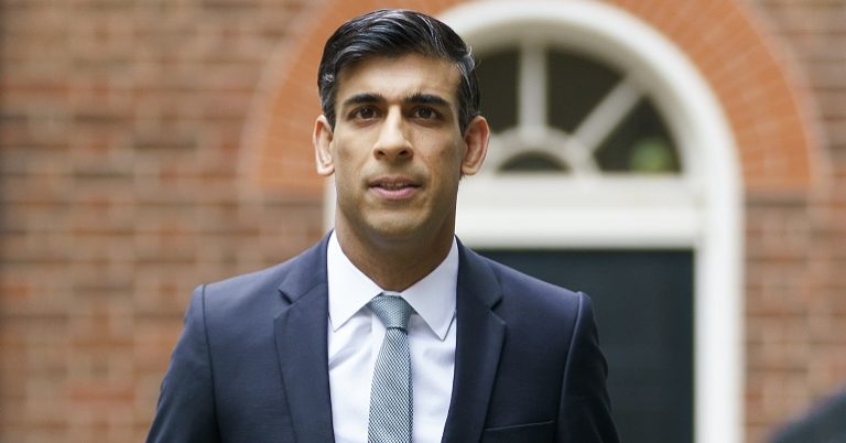 A photo of Rishi Sunak leaving Downing Street