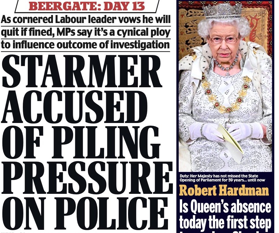 Daily mail front page