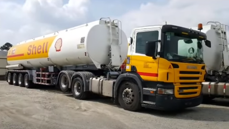 Shell lorry