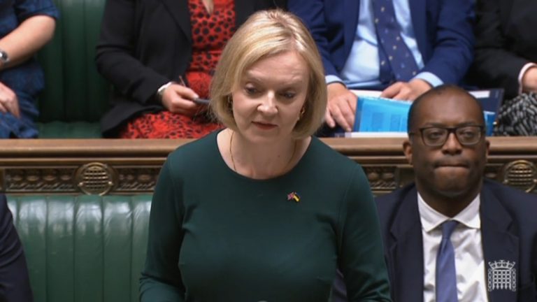 Liz Truss speaking in the House of Commons