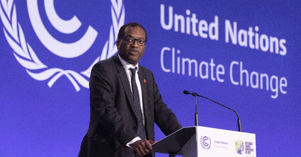 Kwasi Kwarteng speaking at COP26
