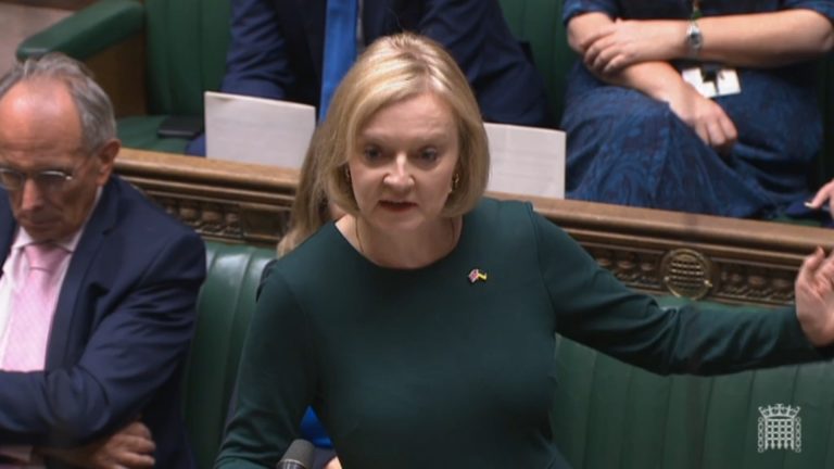 Liz Truss speaking in the House of Commons