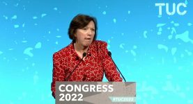 Frances O'Grady speaking at TUC Congress 2022