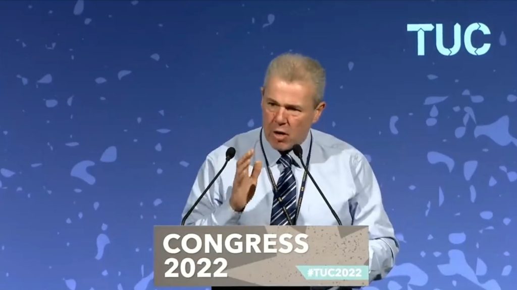 Mark Serwotka speaking at TUC Congress