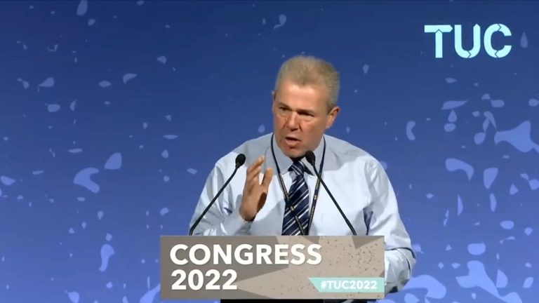 Mark Serwotka speaking at TUC Congress