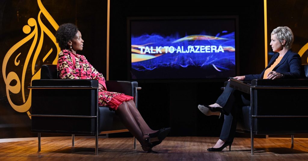 A still from an Al Jazeera interview