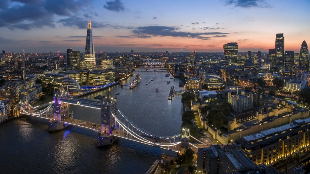 A photo of London's skyline