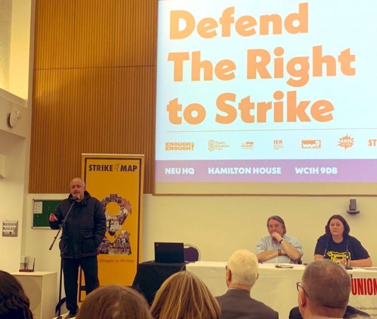 Defend right to strike rally