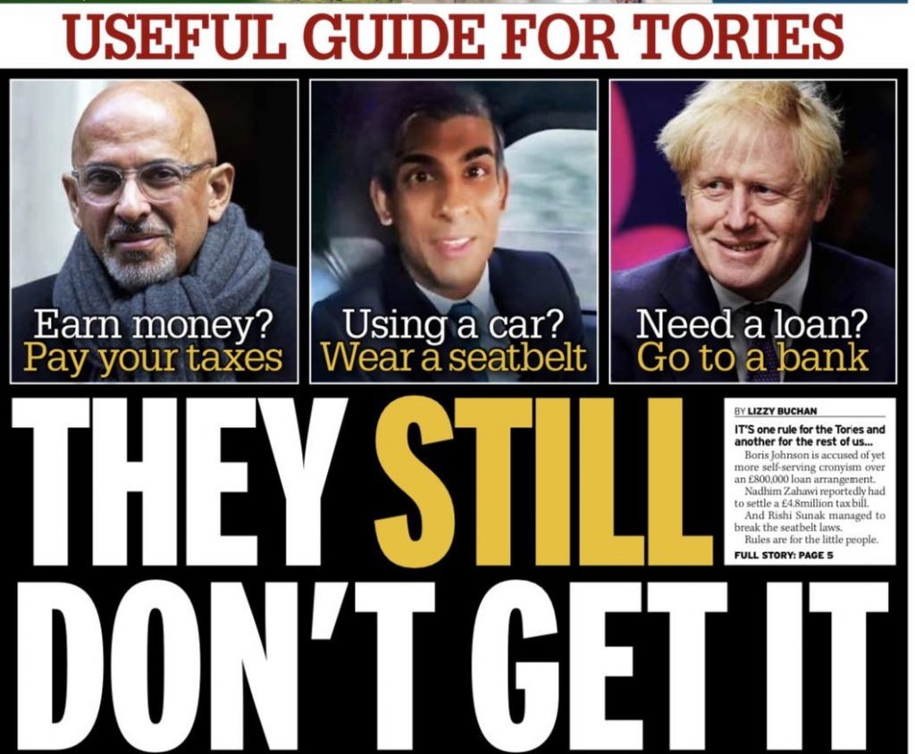 Daily Mirror front page