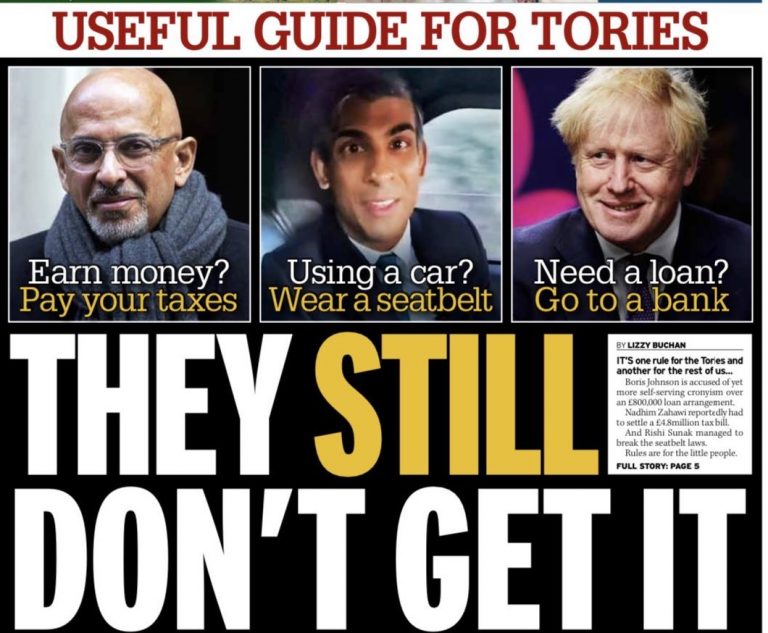 Daily Mirror front page