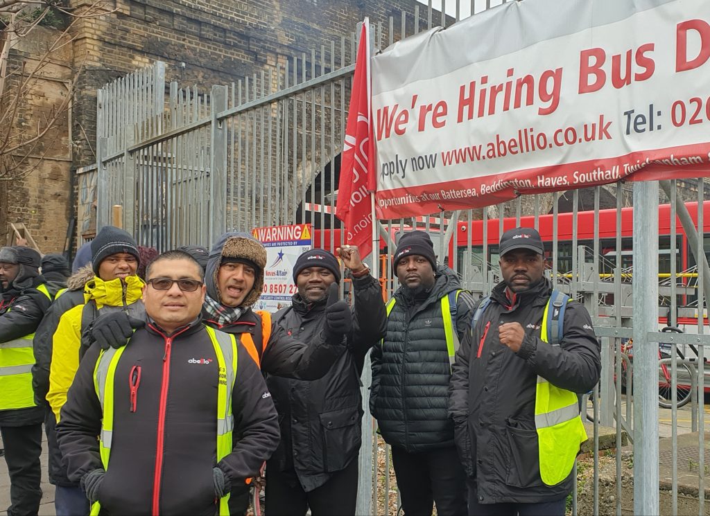 Bus drivers strike