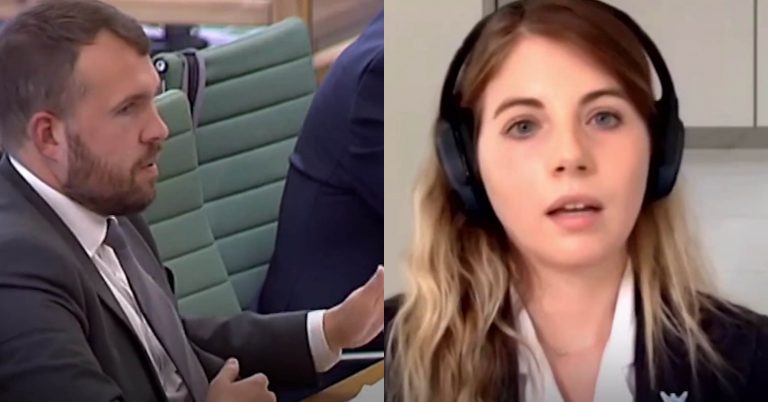 Jonathan Gullis and Zoe Garner at a House of Commons committee