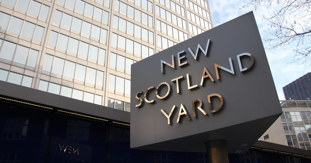 A photo of the Metropolitan Police HQ, New Scotland Yard