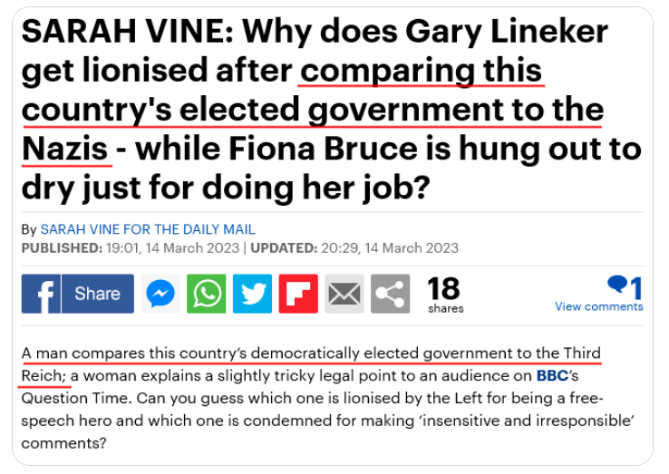 Sarah Vine article