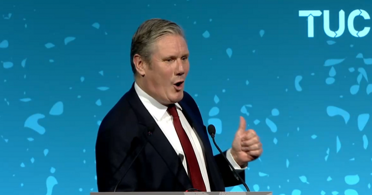 Keir Starmer speaking at TUC Congress 2022