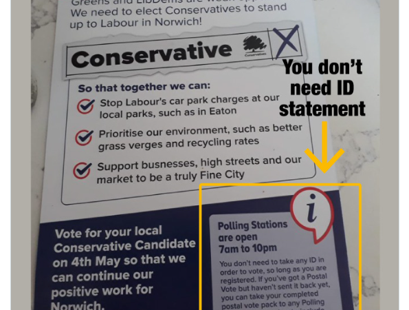 Tory leaflet