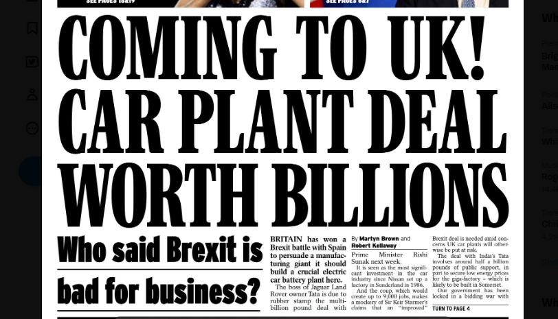 Express headline