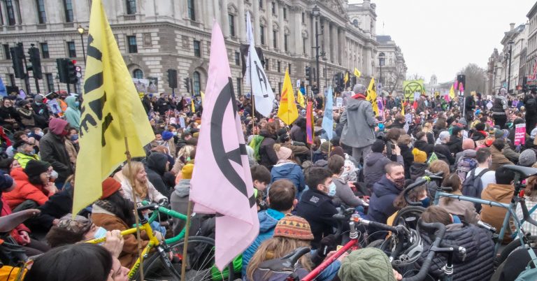 Extinction Rebellion protest in Westminster