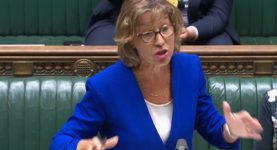 Tory minister Rebecca Pow speaking in the House of Commons on water privatisation
