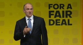 Ed Davey speaking at Lib Dem Conference