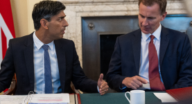 Rishi Sunak and Jeremy Hunt at a cabinet meeting