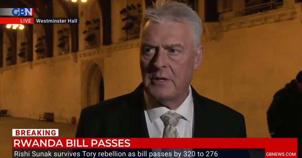 Lee Anderson speaking on GB News