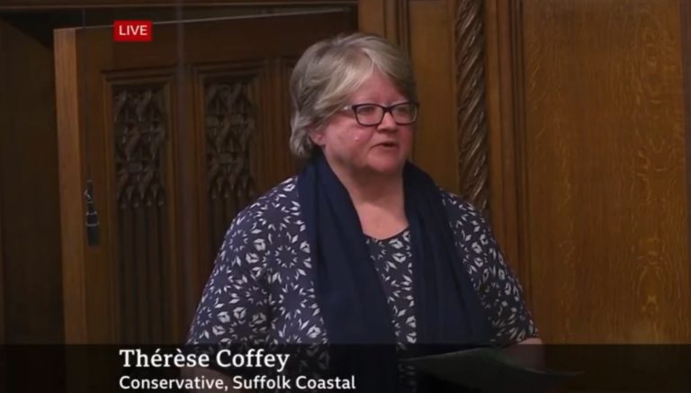 Therese Coffey speaking in the House of Commons
