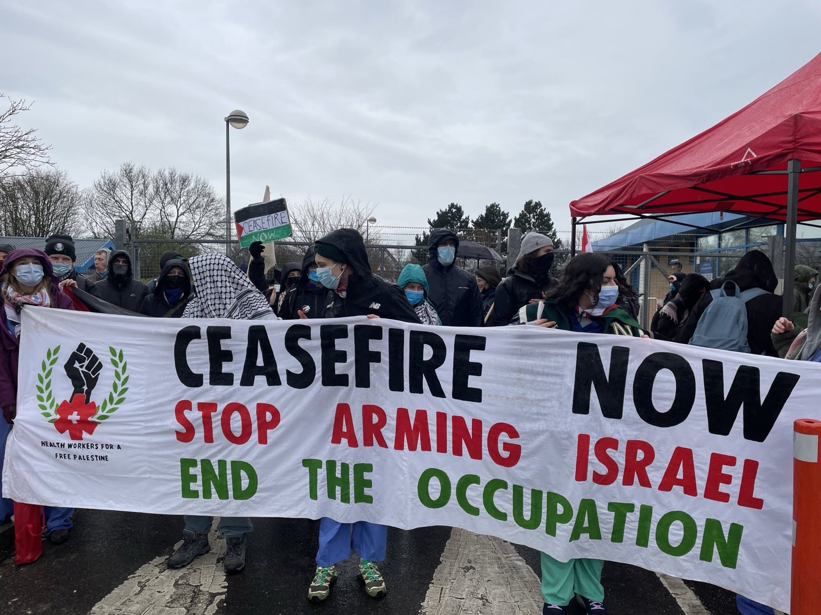Trade unionists shut down UK arms factories demanding halt of arms exports to Israel