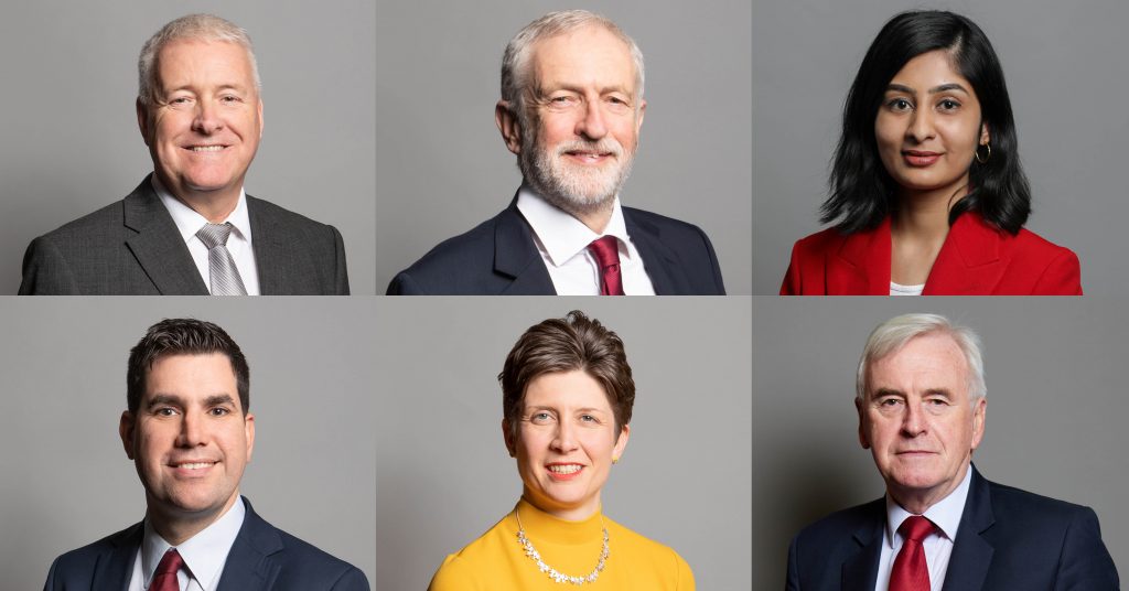 Photos of Ian Lavery MP, Jeremy Corbyn MP, Zarah Sultana MP, Richard Burgon MP, Alison Thewliss MP, John McDonell MP
