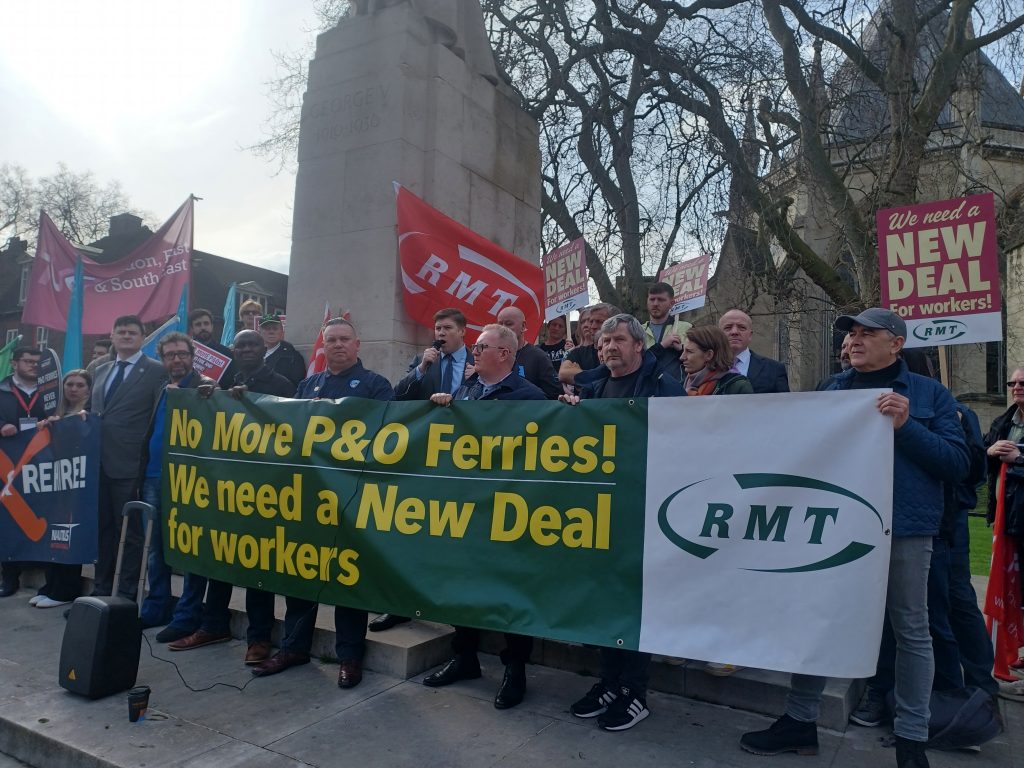 P&O Ferries RMT rally