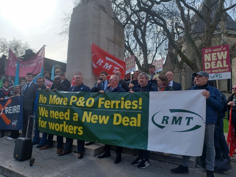 P&O Ferries RMT rally