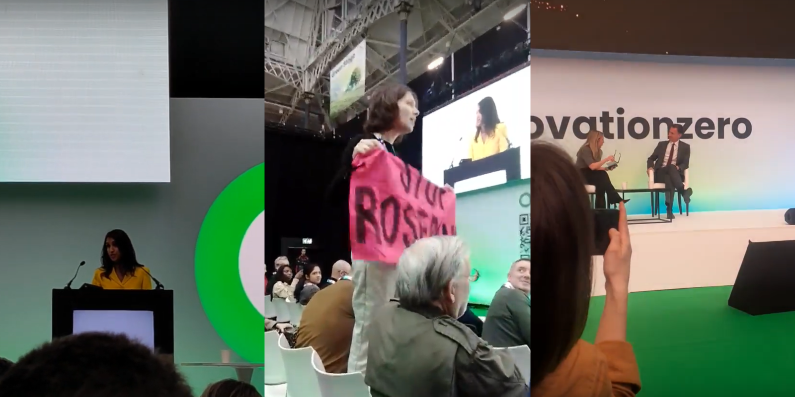 Tory MPs shamed by climate protesters during net zero summit speeches ...