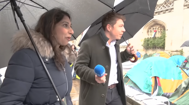 Suella Braverman pro-Palestine camp