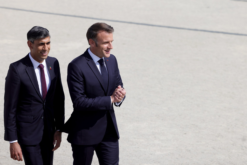 Rishi Sunak and Emmanuel Macron at D-Day commemorations